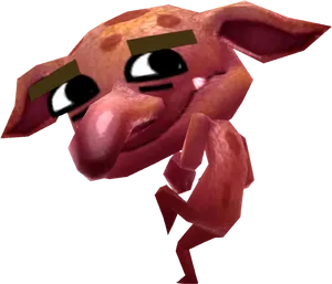 Mischievous3 D Goblin Character PNG
