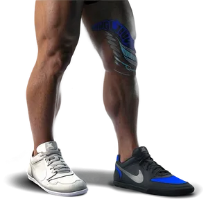 Mismatched Sneakers Legs PNG image