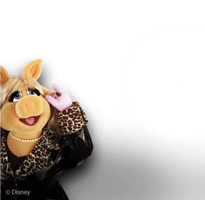 Miss Piggy Fashion Pose PNG