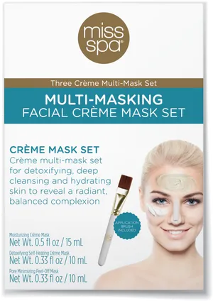 Miss Spa Multi Masking Facial Creme Set Product PNG image