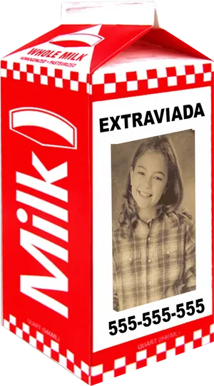 Missing Child Milk Carton PNG image