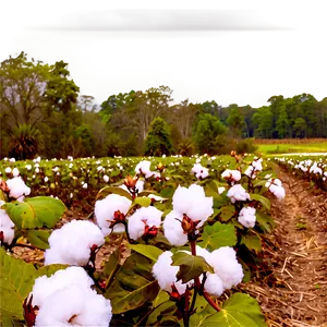 Mississippi Cotton Fields Png 06252024 PNG image