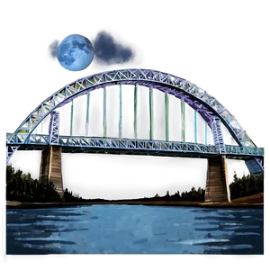 Mississippi River Bridge Night Png Nxm PNG image