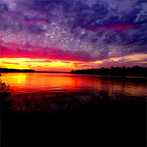 Mississippi River Sunset PNG 06252024