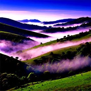 Mist Covered Hills PNG Knk68