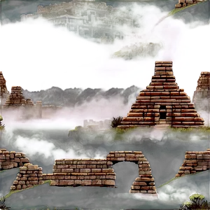 Mist Over Ancient Ruins PNG Mks PNG