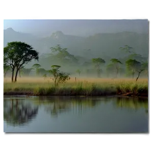 Mist Over The Savanna PNG 42