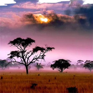 Mist Over The Savanna PNG Guq PNG
