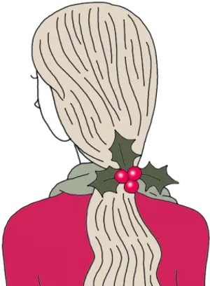 Mistletoe Hair Accessory Illustration PNG image