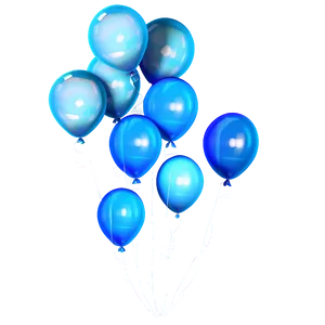 Misty Blue Balloons PNG 70