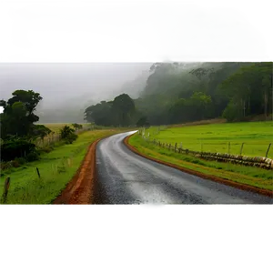 Misty Country Road PNG 05242024