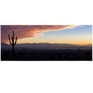 Misty Desert Sunrise PNG 43