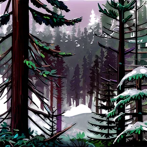 Misty Fir Forest Clipart PNG Xnh PNG
