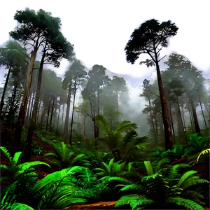 Misty Forest Morning Png Jig PNG image