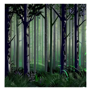 Misty Forest Scene Clipart Png 06262024 PNG image