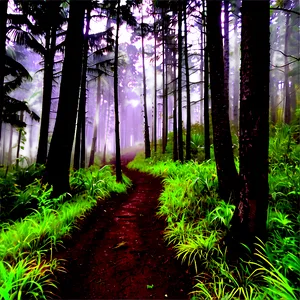 Misty Forest Trail Png Mng43 PNG image