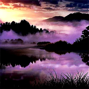 Misty Landscape PNG Vhx