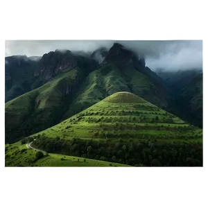 Misty Mountain Pass PNG 12