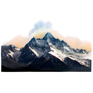 Misty Mountain Range Photo PNG 36