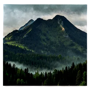 Misty Mountain Range Photo PNG Wfm8