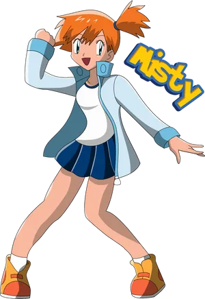 Misty Pokemon Character Pose PNG image