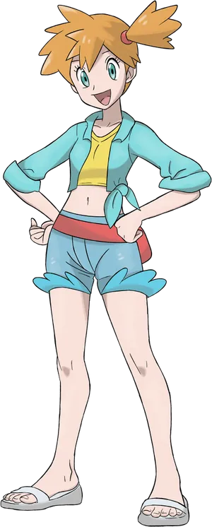 Misty Pokemon Character Pose PNG image