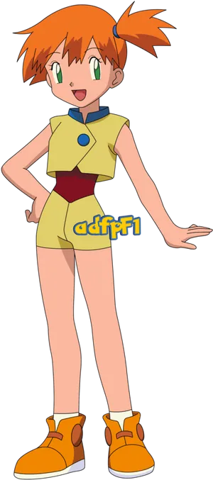 Misty Pokemon Character Standing PNG image