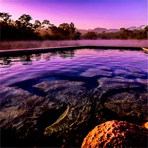 Misty Pool Water Morning PNG Fdf