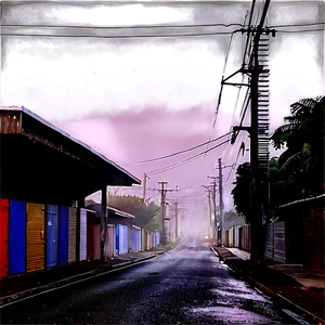 Misty Urban Streets PNG Xun68