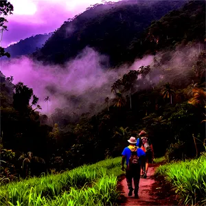 Misty Valley Hike PNG Wuv43 PNG