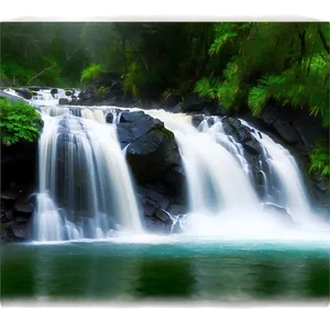 Misty Waterfall Atmosphere PNG 18