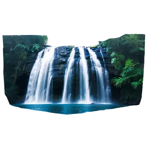Misty Waterfall Atmosphere PNG 45