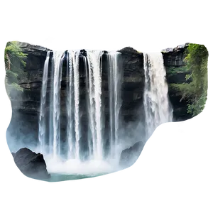 Misty Waterfall Atmosphere PNG Ehk20
