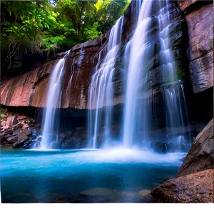 Misty Waterfall Oasis Png 38 PNG image