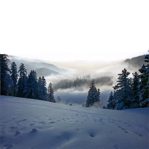 Misty Winter Landscape Png Jxf PNG image