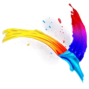 Mixed Color Paint Streak PNG Xha PNG