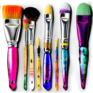 Mixed Media Paint Brushes PNG Wqc93