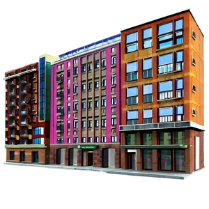 Mixed-use Buildings Composition PNG Lll82 PNG