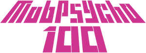 Mob Psycho100 Logo Pinkon Blue PNG