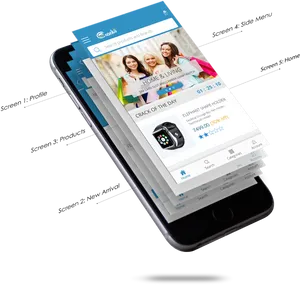 Mobile App Interface Design PNG image