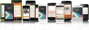 Mobile App Screens Display PNG image