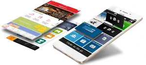 Mobile Apps Display Concept PNG image