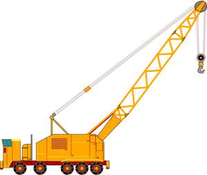 Mobile Crane Illustration PNG