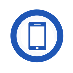 Mobile Device Icon Blue Circle