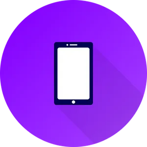 Mobile Device Icon Purple Background PNG image