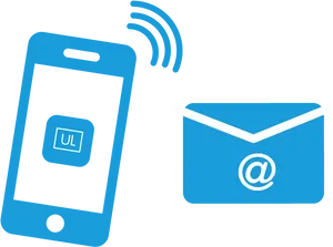 Mobile Email Communication Concept PNG image