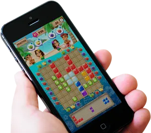 Mobile Game In Hand Puzzle App PNG image