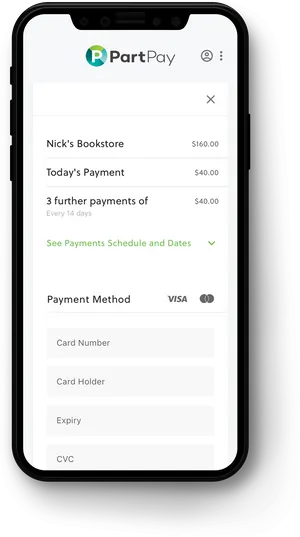 Mobile Installment Payment App Screen PNG image