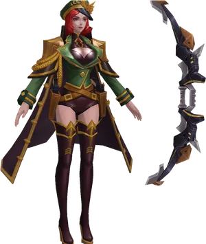 Mobile Legends Characterwith Crossbow PNG