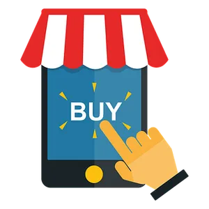 Mobile Online Shopping Concept PNG image